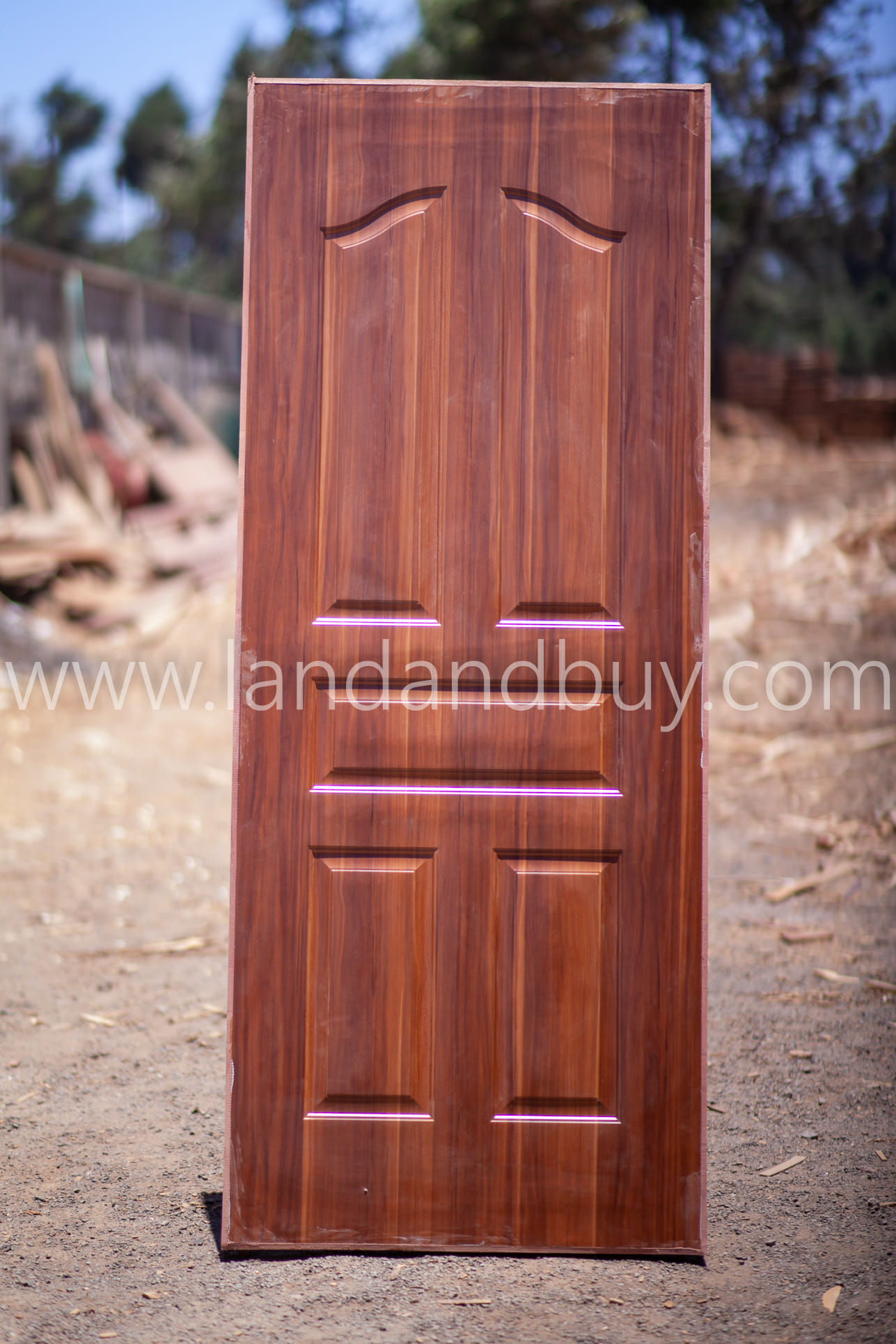 LNB Panel Lines Mahogany Binding Door