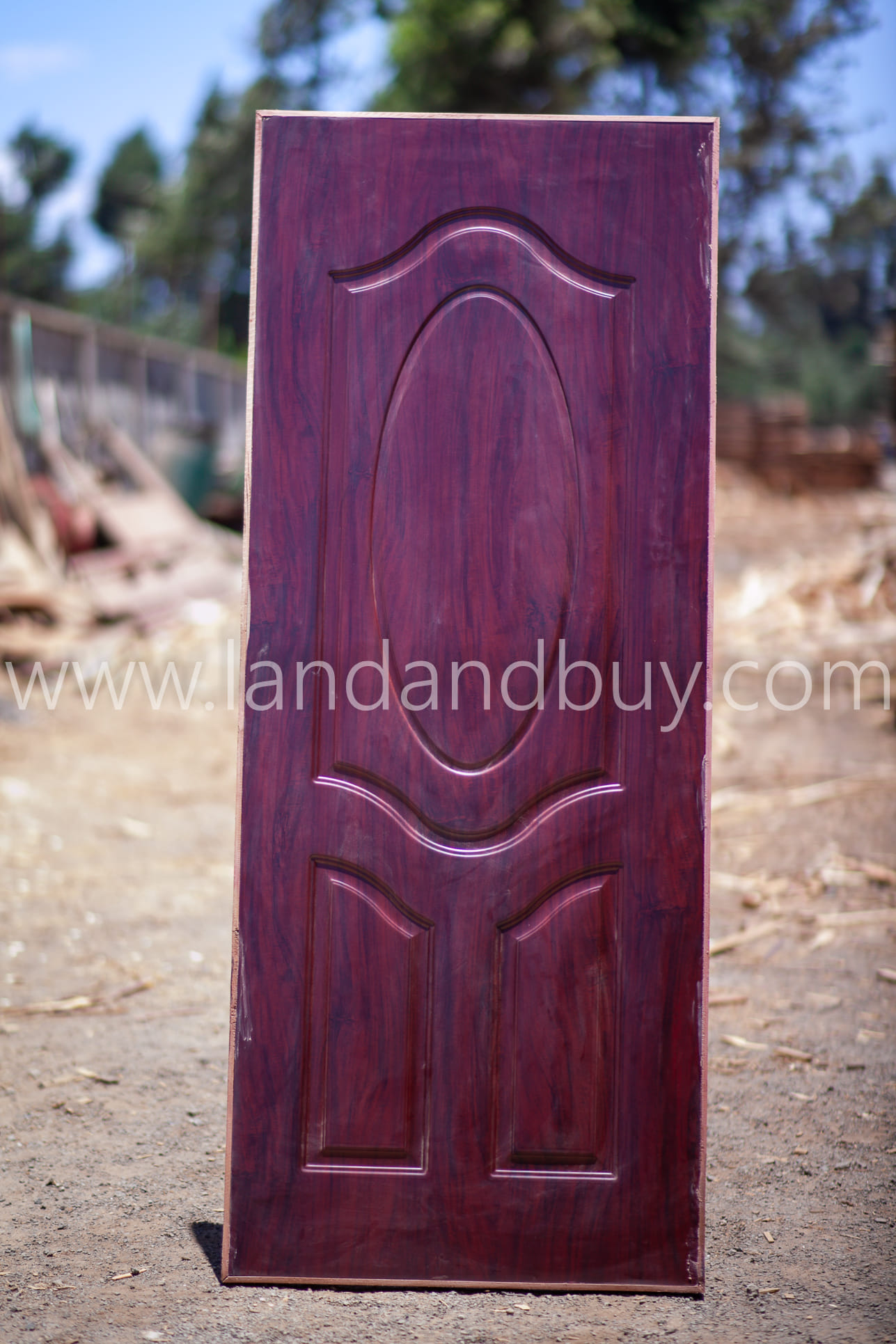 LNB Oval dark red laminated Door