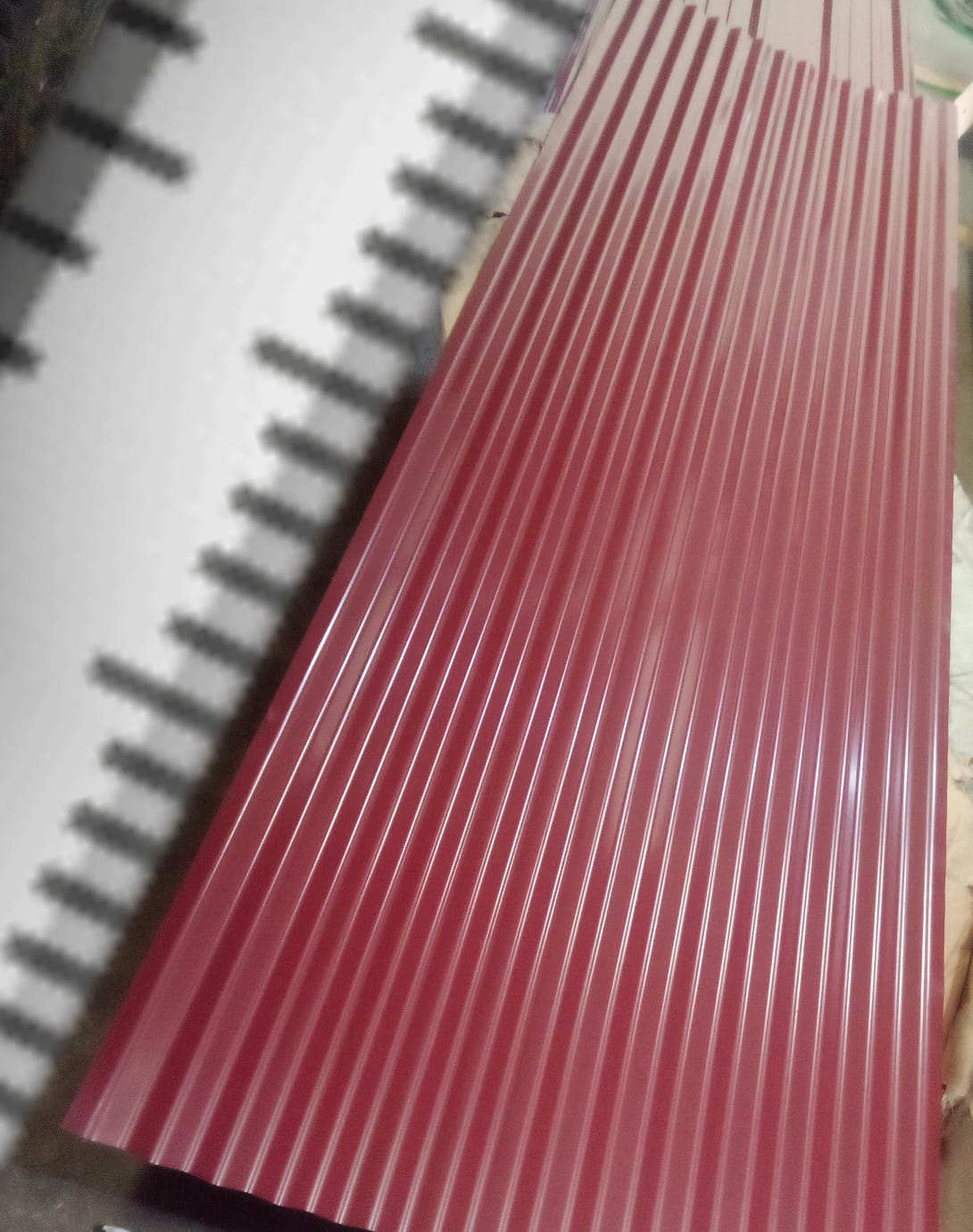 Iron Sheet - CORRUGATED Matte Finish - Gauge 28 (Per Metre)