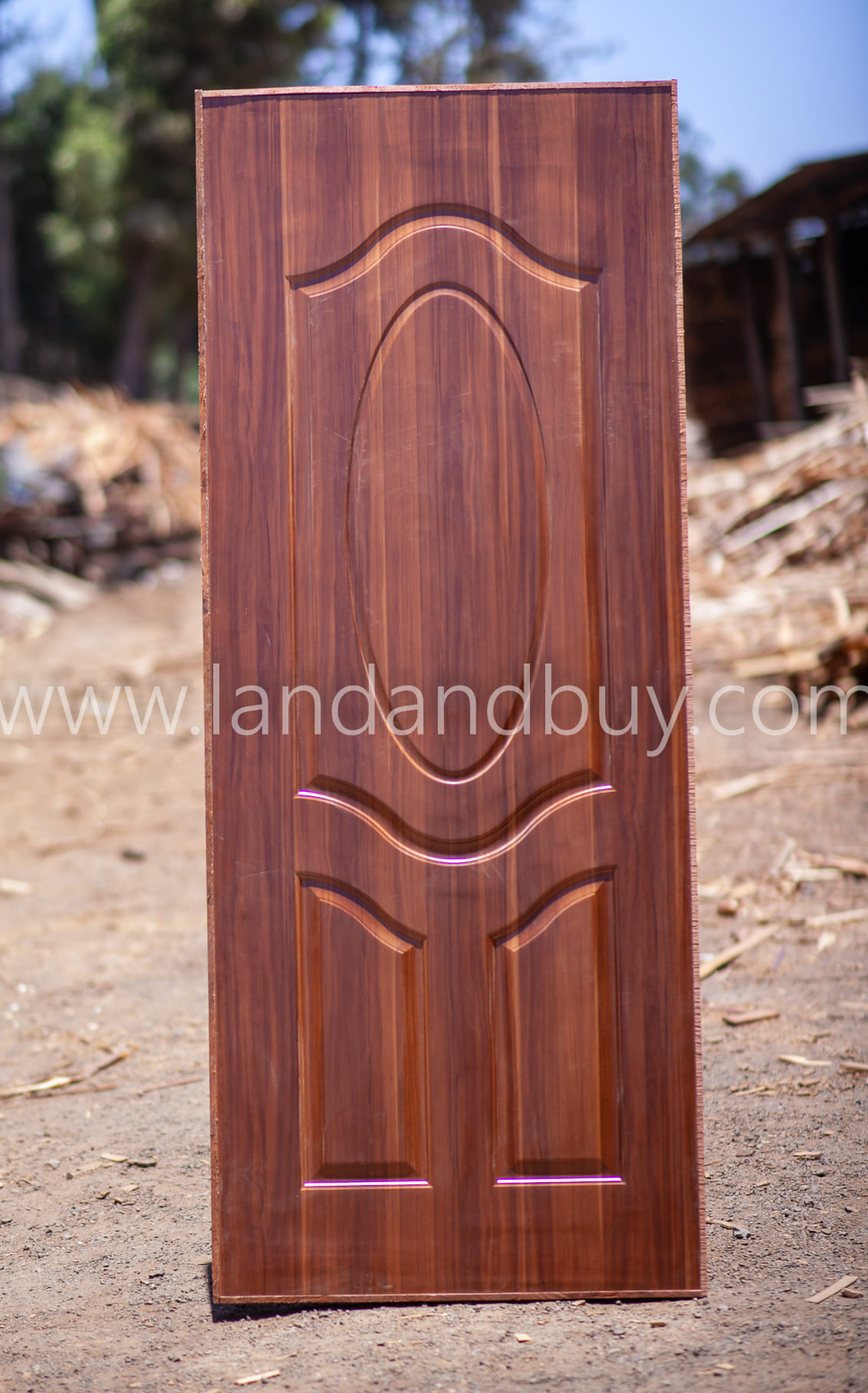 LNB Oval brown laminated Wooden Door